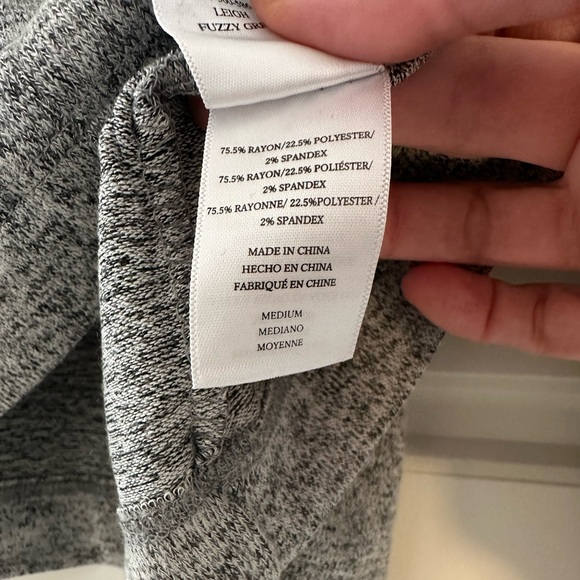 Rails Velvet Tie Neck Top (Leigh Fuzzy Grey) - Picture 5 of 5